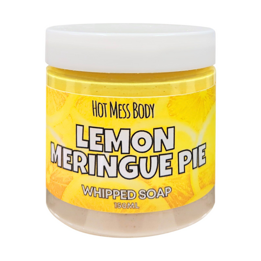 Lemon Meringue Pie Zesty Lemon Citrus Bakery sweet Whipped Soap Hot Mess Body Bath Shower Skin Hair Products Skincare Vegan Cruelty Free Handmade Australia Shellharbour Wollongong Sydney Kiama Gerringong Milton NSW South Coast Afterpay Sensitive Skin Friendly Mousse Textured Hydrtraing and moisturising mothers day gifts fast delivery 