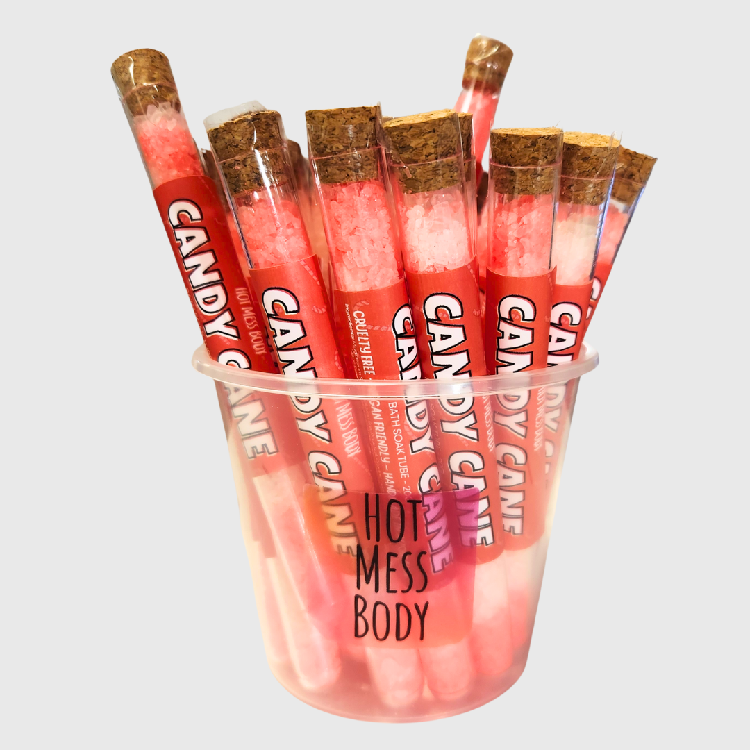 Candy Cane Bath Soak Tubes