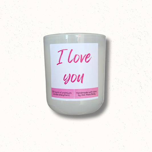 'I Love You' Candle