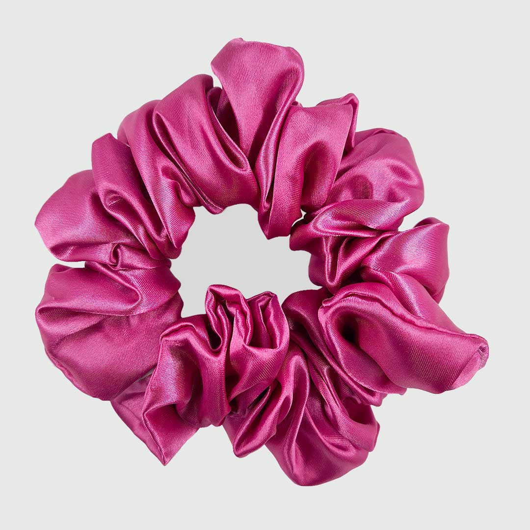 Hot Mess Body Bath Shower Skin Hair Products Vegan Cruelty Free Handmade Australia Shellharbour Wollongong Sydney Kiama Gerringong Milton NSW South Coast Afterpay Sensitive Skin Friendly Scrunchie Hair-tie hairtie hairband accessory accessories satin scrunchie hot pink bright 