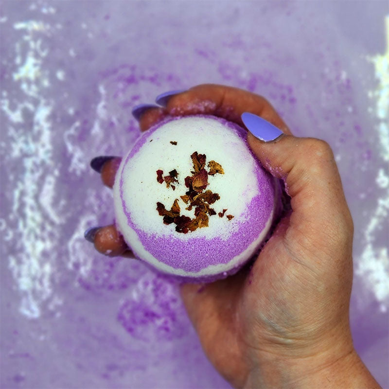 Self Love Bath Bomb Hidden Quote Positive Affirmation Beautiful Gift Lavender Coconut Ylang Ylang Purple White Hot Mess Body Bath Shower Skin Hair Products Skincare Vegan Cruelty Free Handmade Australia Shellharbour Wollongong Sydney Kiama Gerringong Milton NSW South Coast Afterpay Sensitive Skin Friendly